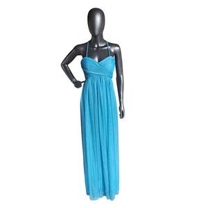 Teal Net Sweetheart Wrapped Neckline - WTOO
